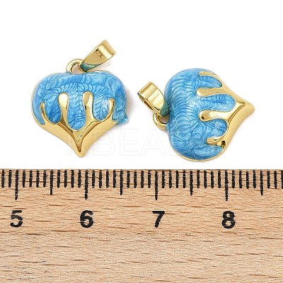 Brass Enamel Charms KK-F908-03G-01-1