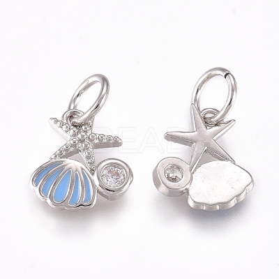 Brass Charms ZIRC-L070-79P-1