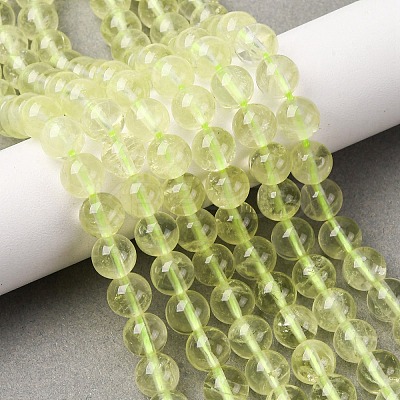 Natural Lemon Quartz(Heated) Beads Strands G-G286-A04-8mm-1