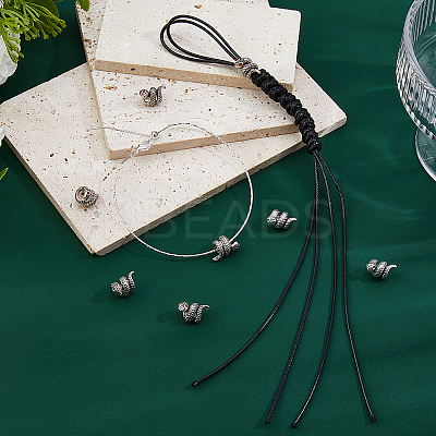 18Pcs 3 Colors Tibetan Style Alloy Rhinestones European Beads FIND-DC0007-66-1