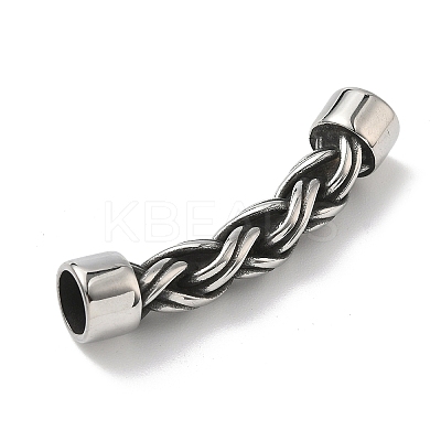 304 Stainless Steel Braided Cord Connector Charms STAS-H238-05A-AS-1