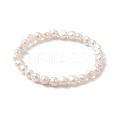 Natural Pearl Beaded Stretch Bracelets BJEW-JB10015-1