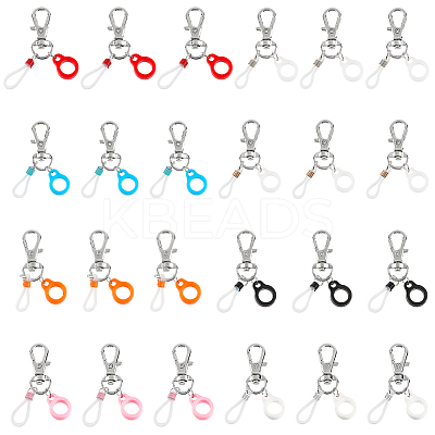 24Pcs 8 Colors Silicone Pen Holder Clip HJEW-DR00034-1