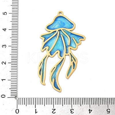 Ocean Theme 304 Stainless Steel Enamel Pendants LS-STAS-G373-01A-01-1
