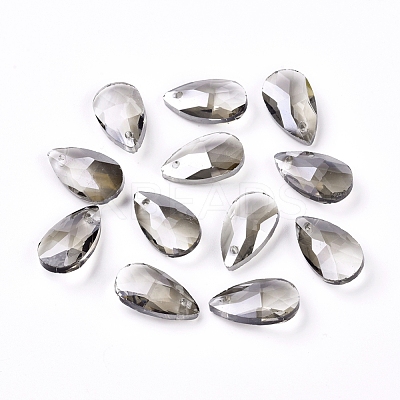 Faceted Glass Pendants GLAA-F069-S-A24-1