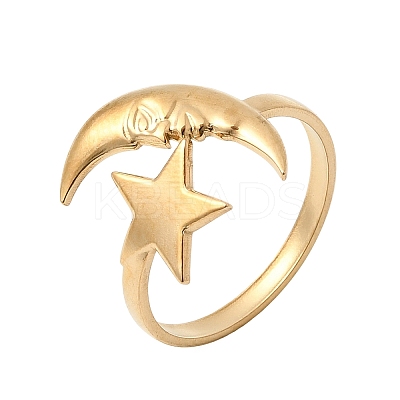 304 Stainless Steel Cuff Open Rings RJEW-H265-03G-1