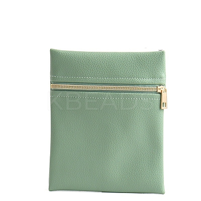 Rectangle PU Leather Jewelry Gift Zipper Bags PW-WGB98FA-19-1