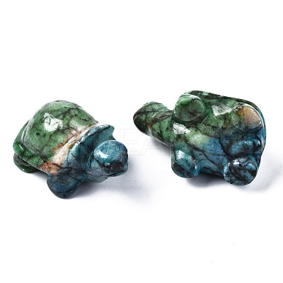 Turtle Natural Map Stone/Picasso Stone/Picasso Jasper Model Ornament G-N330-57-1