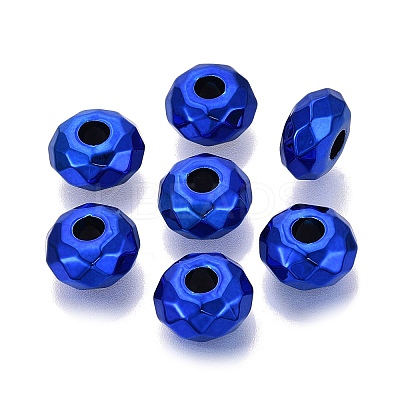 UV Plating Iridescent Transparent Acrylic European Beads OACR-E033-22-06-1