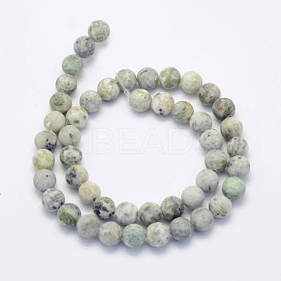 Natural Crazy Agate Beads Strands G-G707-8mm-B12-1