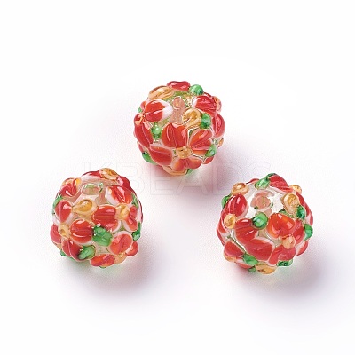 Handmade Bumpy Lampwork Beads LAMP-E021-07K-1