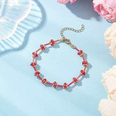 Glass Seed Beaded Bracelets for Women BJEW-MZ00216-02-1