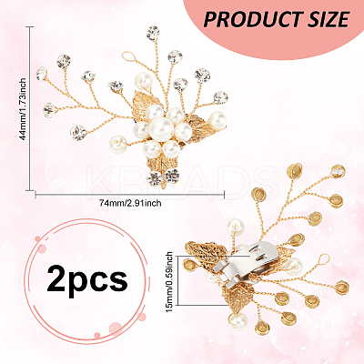 2Pcs Flower Shoe Buckle Clips FIND-FG0003-28-1
