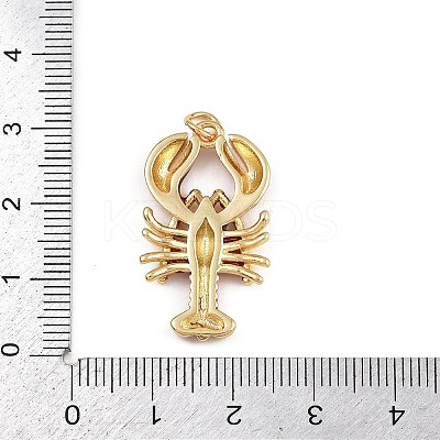 Brass Red Enamel Pendants X-KK-C116-03A-G-1