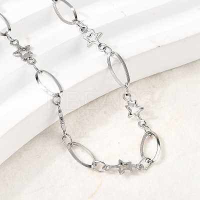 304 Stainless Steel Link Bracelets BJEW-A044-03B-P-1
