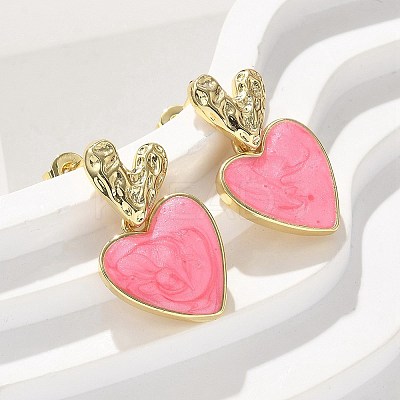 Brass Dangle Stud Earrings EJEW-F359-12G-1