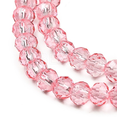 Transparent Baking Paint Glass Beads Strands DGLA-A034-T4mm-D08-1