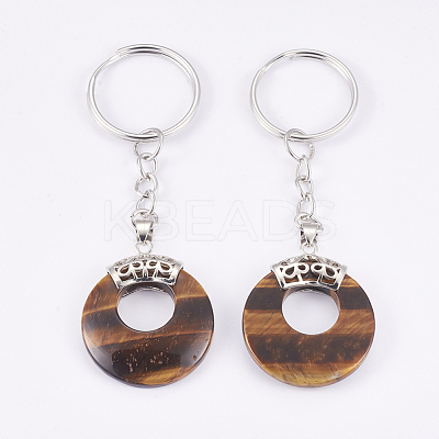 Natural Tiger Eye Keychain KEYC-P041-D21-1