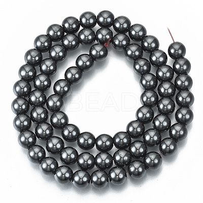 Non-magnetic Synthetic Hematite Beads Strands X-G-Q892-6mm-1