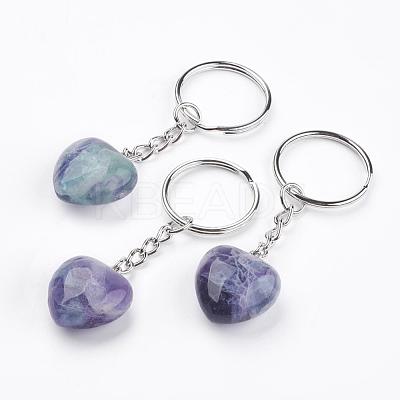 Natural Fluorite Keychain KEYC-F019-02K-1