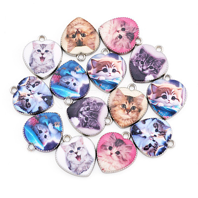 14Pcs 7 Styles Alloy Pendant FIND-TA0010-73-1