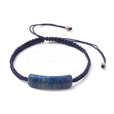 Adjustable Tube Natural Gemstone Braided Bracelets for Women BJEW-JB11006-03-1