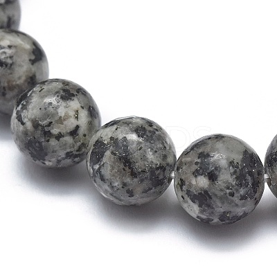 Natural Sesame Jasper/Kiwi Jasper Bead Stretch Bracelets X-BJEW-K212-A-033-1