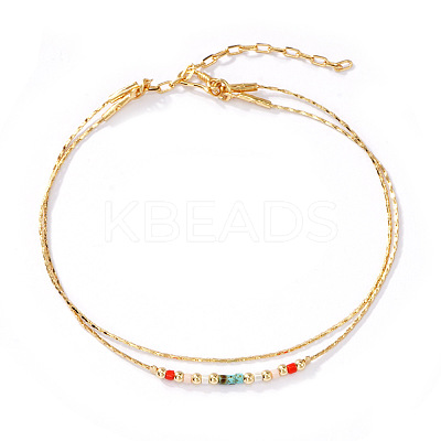 Elegant Glass Seed Beaded Bracelets JA5046-2-1