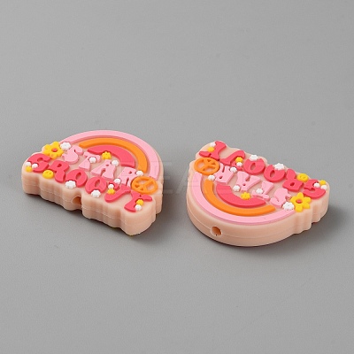 Food Grade Silicone Focal Beads LS-SIL-WH0001-66C-1
