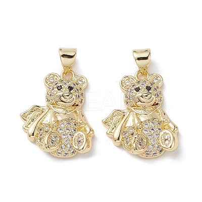 Brass Micro Pave Cubic Zirconia Pendants KK-M240-16F-1