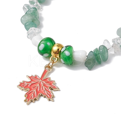 Handmade Lampwork Beads Beaded Bracelets for Women BJEW-JB11335-1