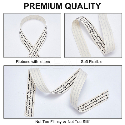 Words Printed Cotton Ribbon OCOR-PH0001-09-1