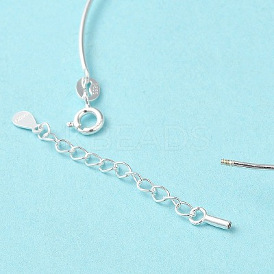925 Sterling Silver Bangles BJEW-G681-01B-S-1