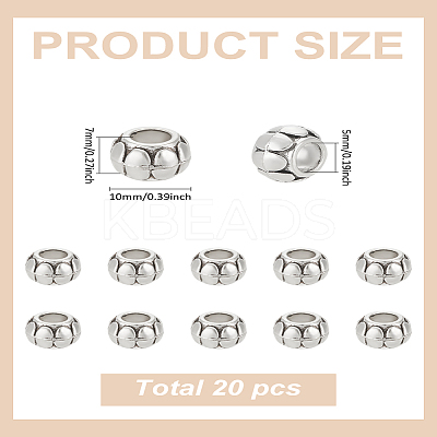20Pcs Tibetan Style Alloy European Beads FIND-LP0002-05-1