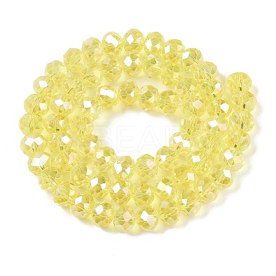 Electroplate Glass Beads Strands EGLA-A044-T8mm-B29-1