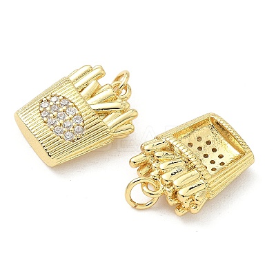 Brass Micro Pave Cubic Zirconia Pendants KK-Z120-49G-1