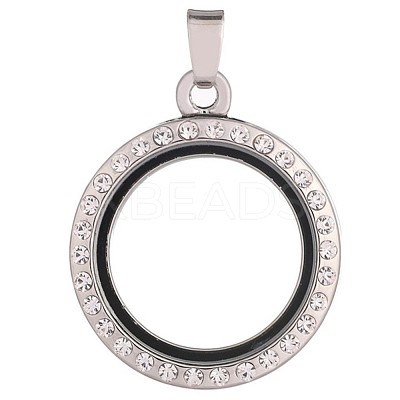 Alloy Photo Frame Pendants ALRI-WH0002-26A-P-1