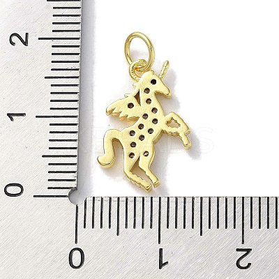 Rack Plating Brass Micro Pave Cubic Zirconia Pendants KK-Z039-24G-1