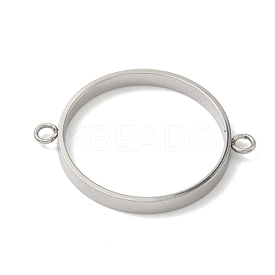 304 Stainless Steel Open Back Bezel Connector Charms STAS-B126-05F-P-1