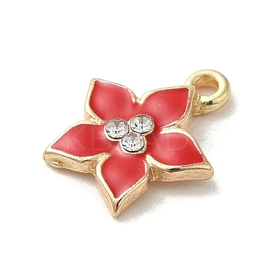 Flower Alloy Enamel Pendants ENAM-A007-05KCG-02-1