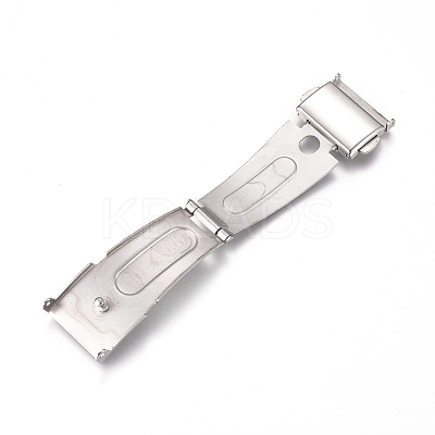 Tarnish Resistant 201 Stainless Steel Watch Band Clasps STAS-D173-01B-1