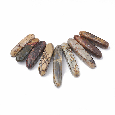 Natural Picasso Stone/Picasso Jasper Beads Strands G-S325-004-1