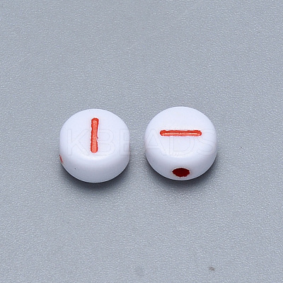 Craft Acrylic Horizontal Hole Letter Beads SACR-S201-11I-1