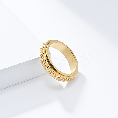 Simple Style 304 Stainless Steel Rotating Finger Rings FS-WGCAB4E-06-1