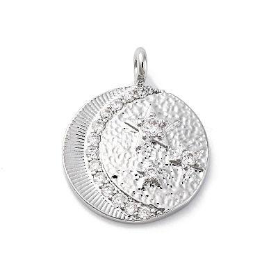 Brass Micro Pave Cubic Zirconia Pendants KK-D360-08P-1