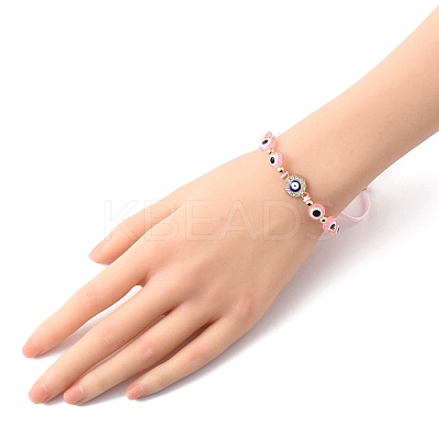 Resin Evil Eye Braided Bead Bracelets for Women BJEW-FS00018-04-1
