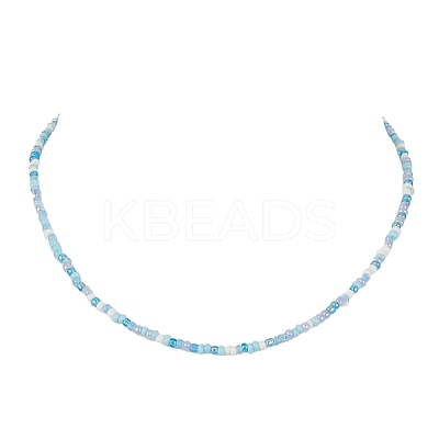 3Pcs 3 Color Glass Seed Beaded Necklaces Set NJEW-JN04334-1