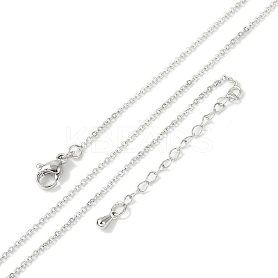 Brass Rolo Chains Necklaces for Women NJEW-D302-43P-1