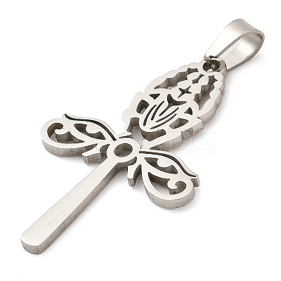 Anti-Tarnish 304 Stainless Steel Pendants STAS-R134-04P-02-1
