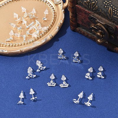 12Pairs 12 Styles Alloy Stud Earrings EJEW-FS0001-29-1